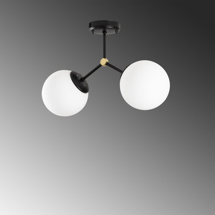 Opviq Lámpara de araña Damar - 6331 Blanco y Negro